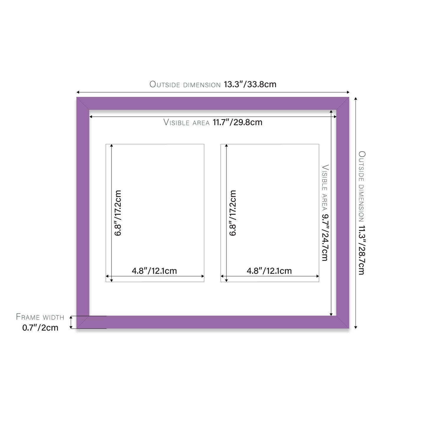 Purple Picture Frame 20mm Edge