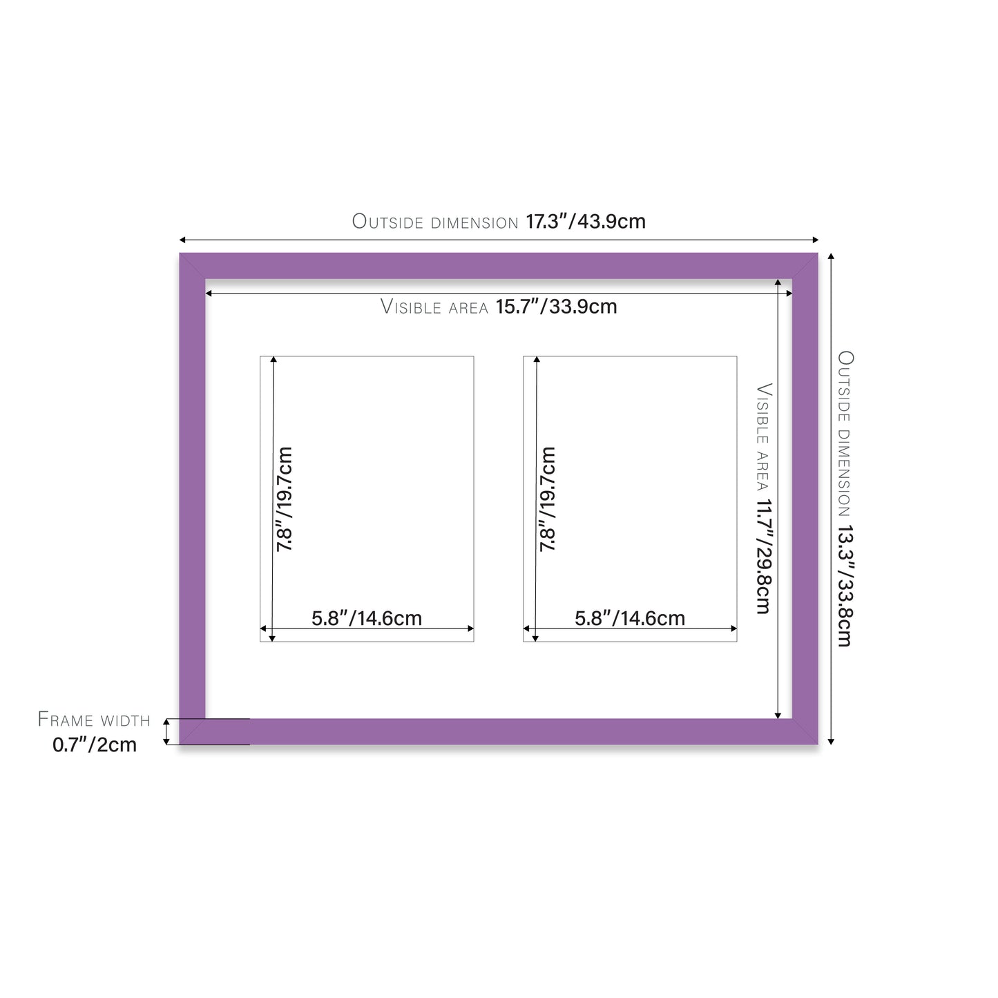 Purple Picture Frame 20mm Edge