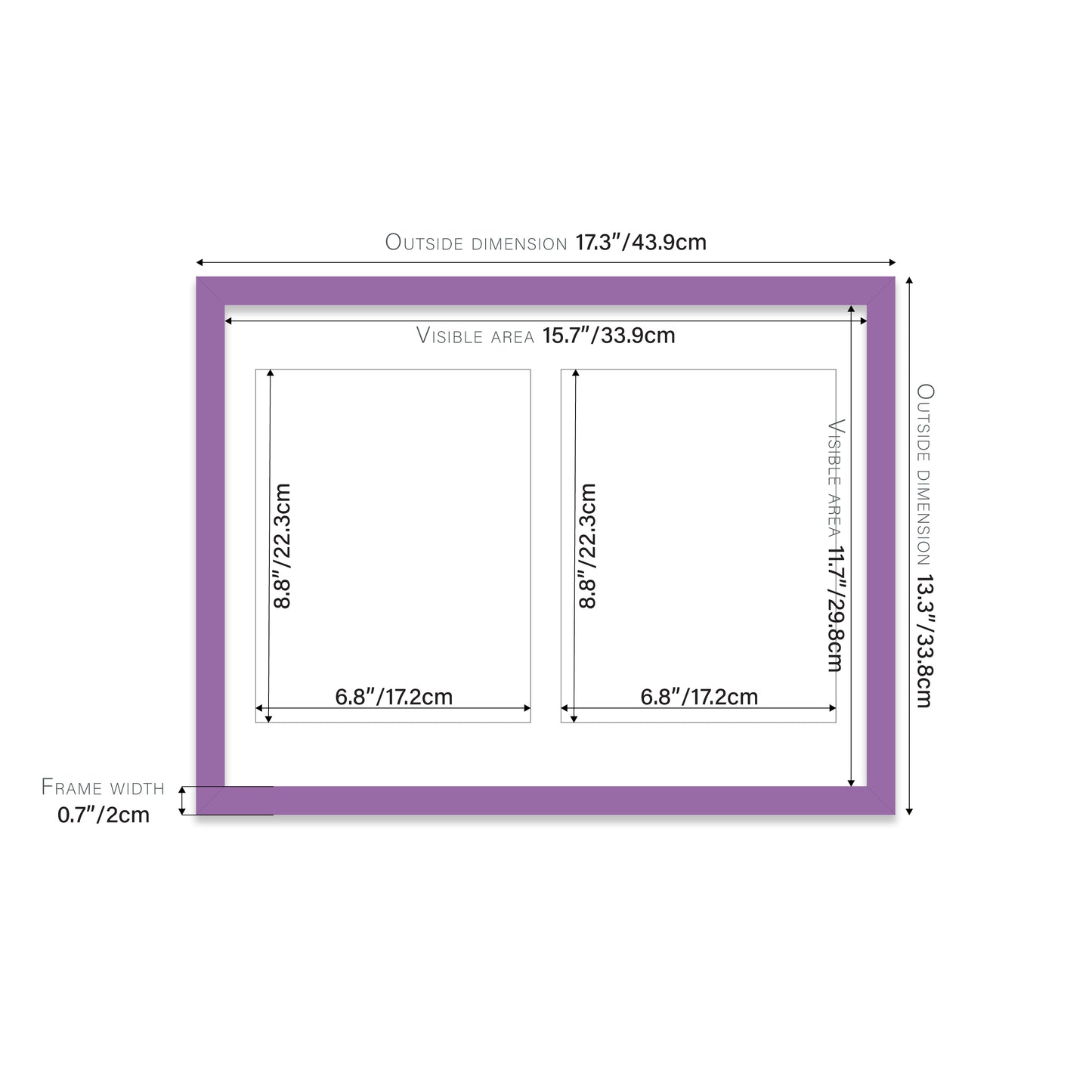 Purple Picture Frame 20mm Edge