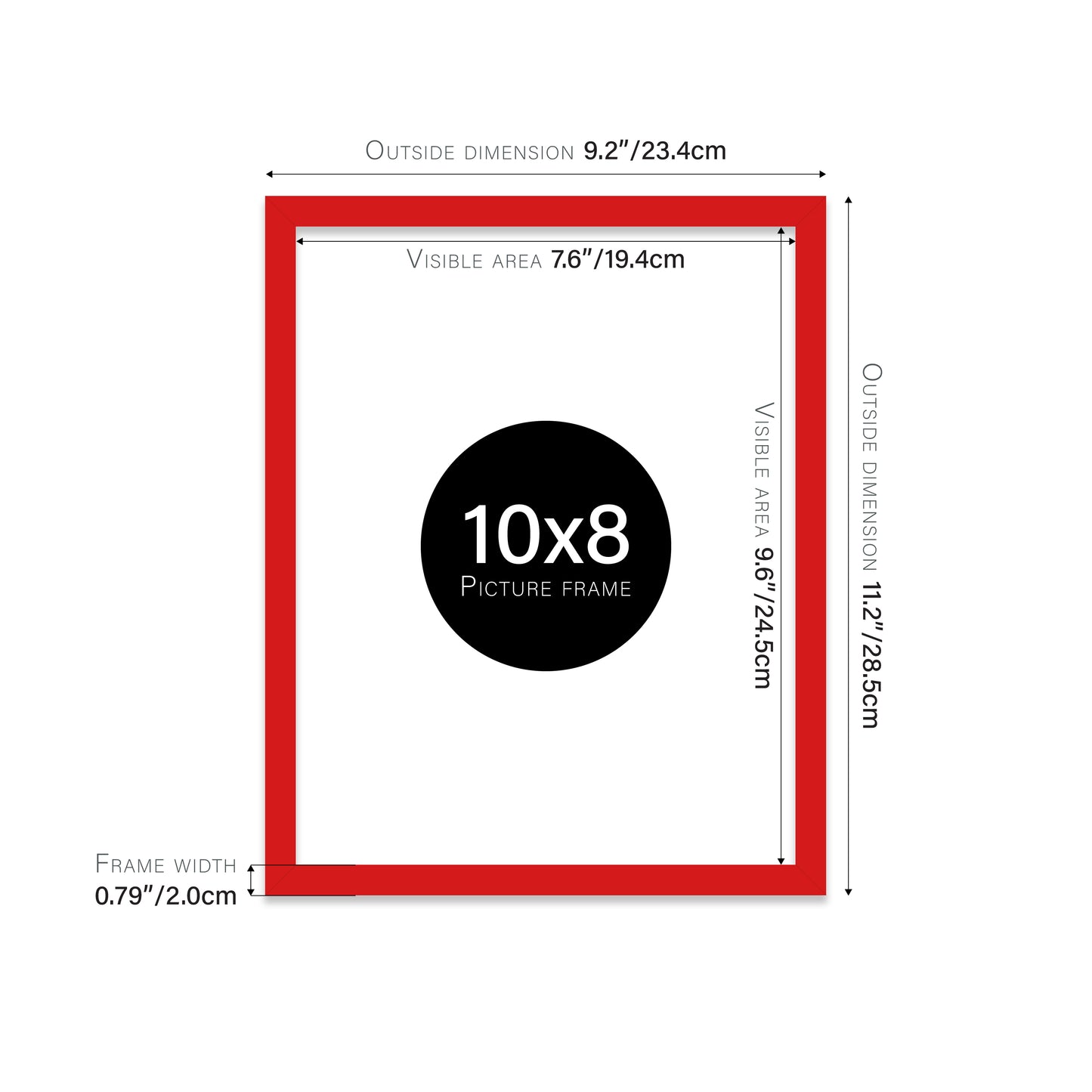 Red Picture Frame 20mm Edge