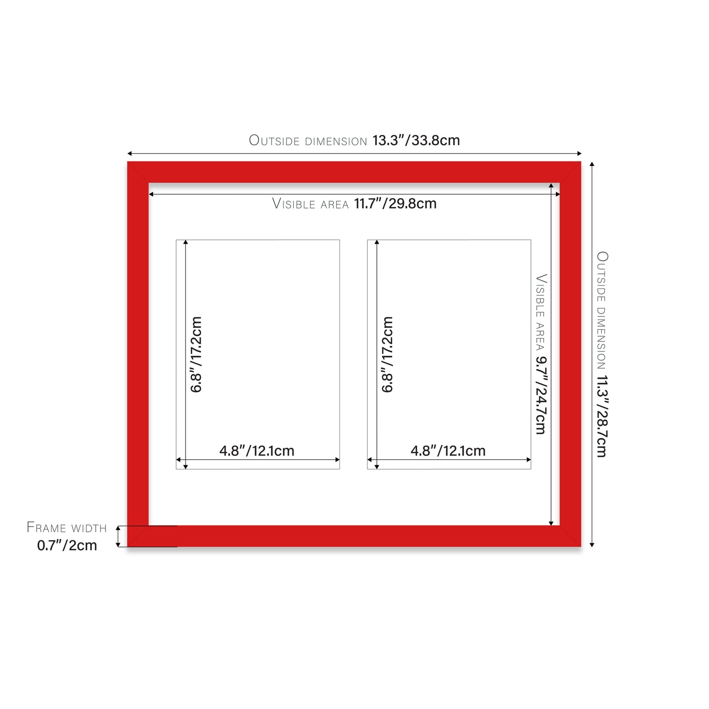Red Picture Frame 20mm Edge