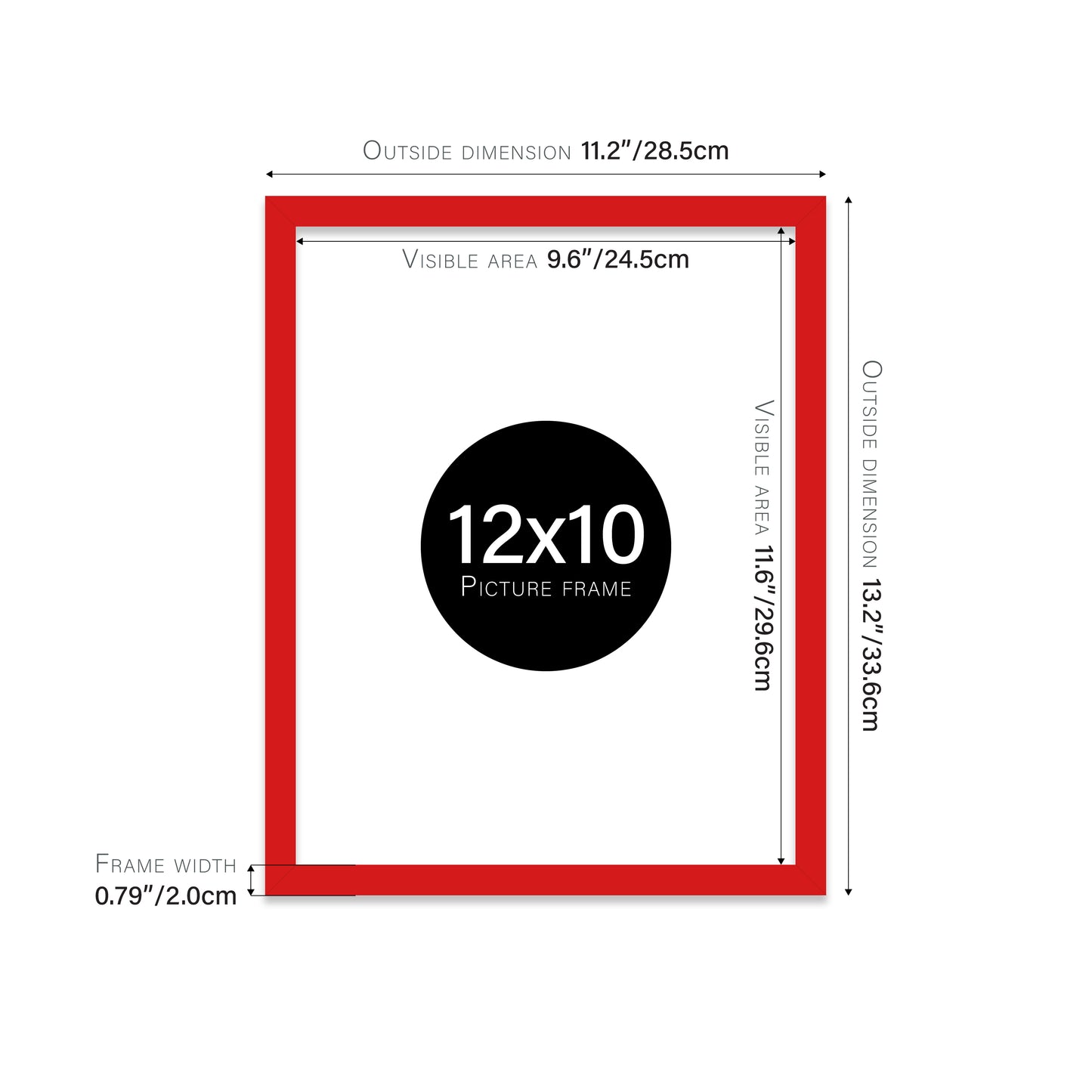 Red Picture Frame 20mm Edge
