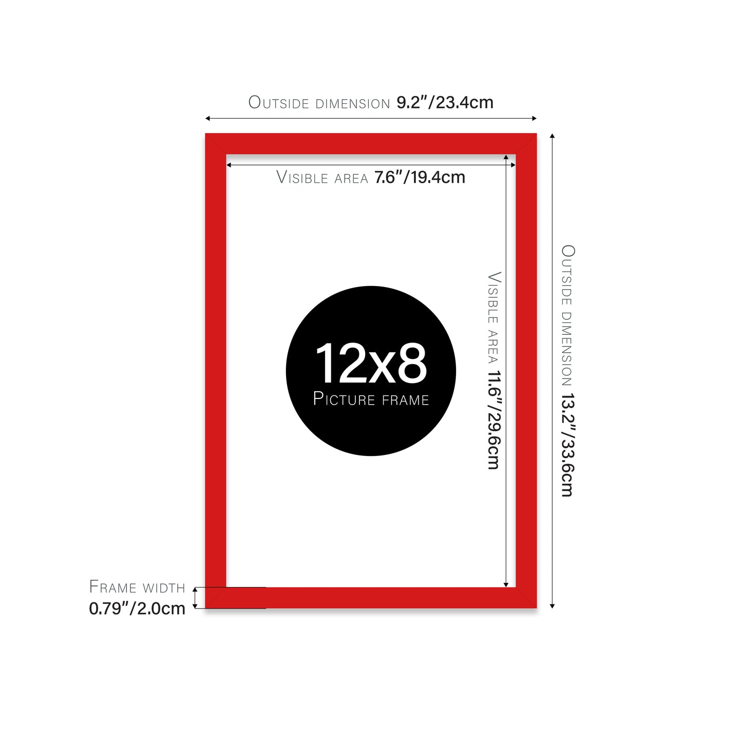 Red Picture Frame 20mm Edge