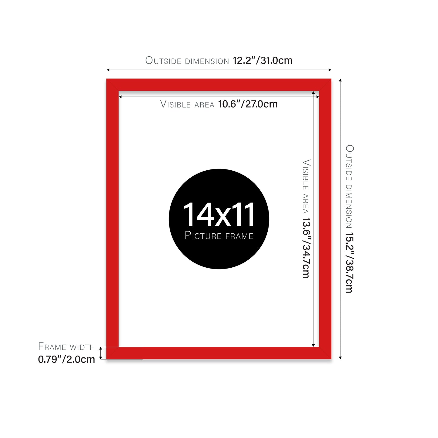Red Picture Frame 20mm Edge