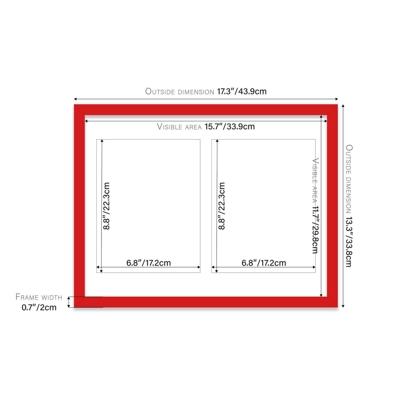 Red Picture Frame 20mm Edge