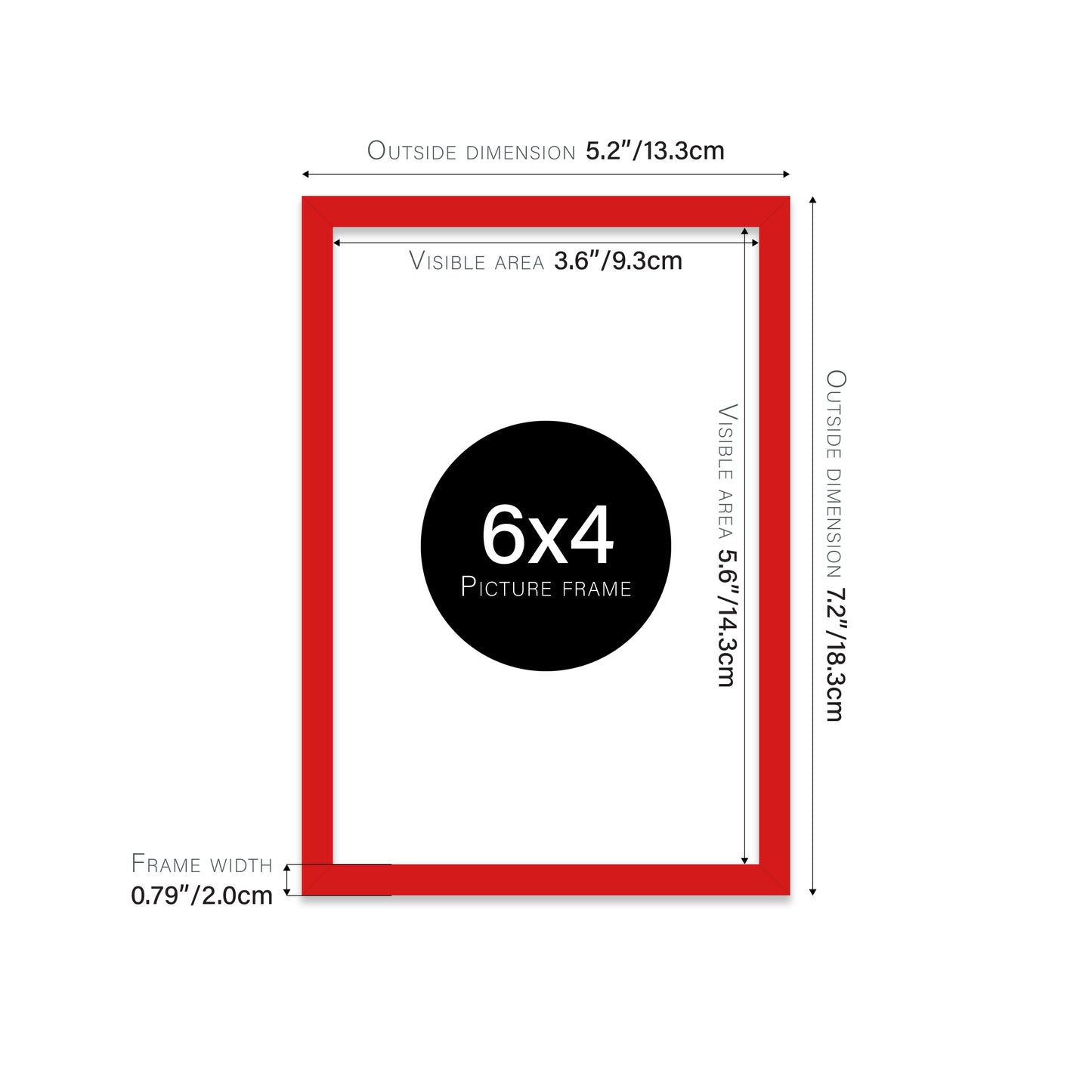 Red Picture Frame 20mm Edge