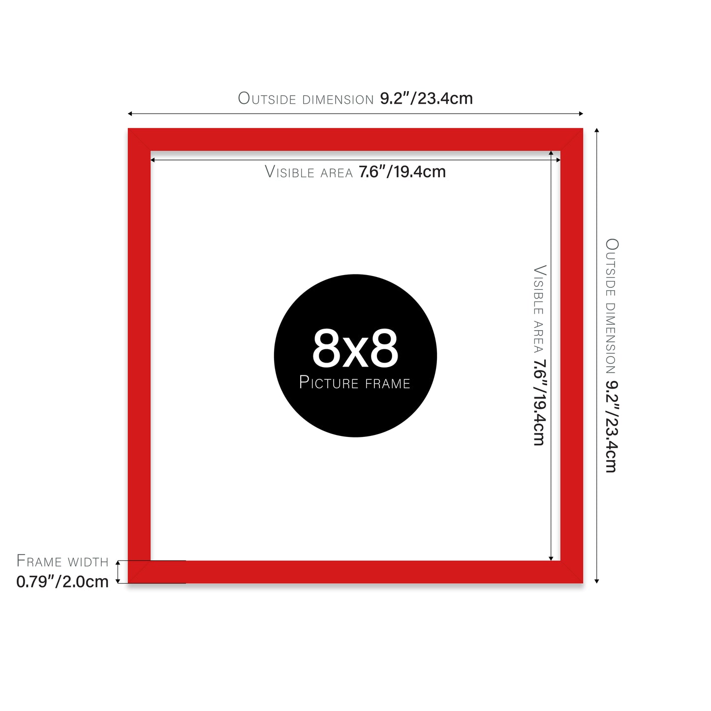 Red Picture Frame 20mm Edge