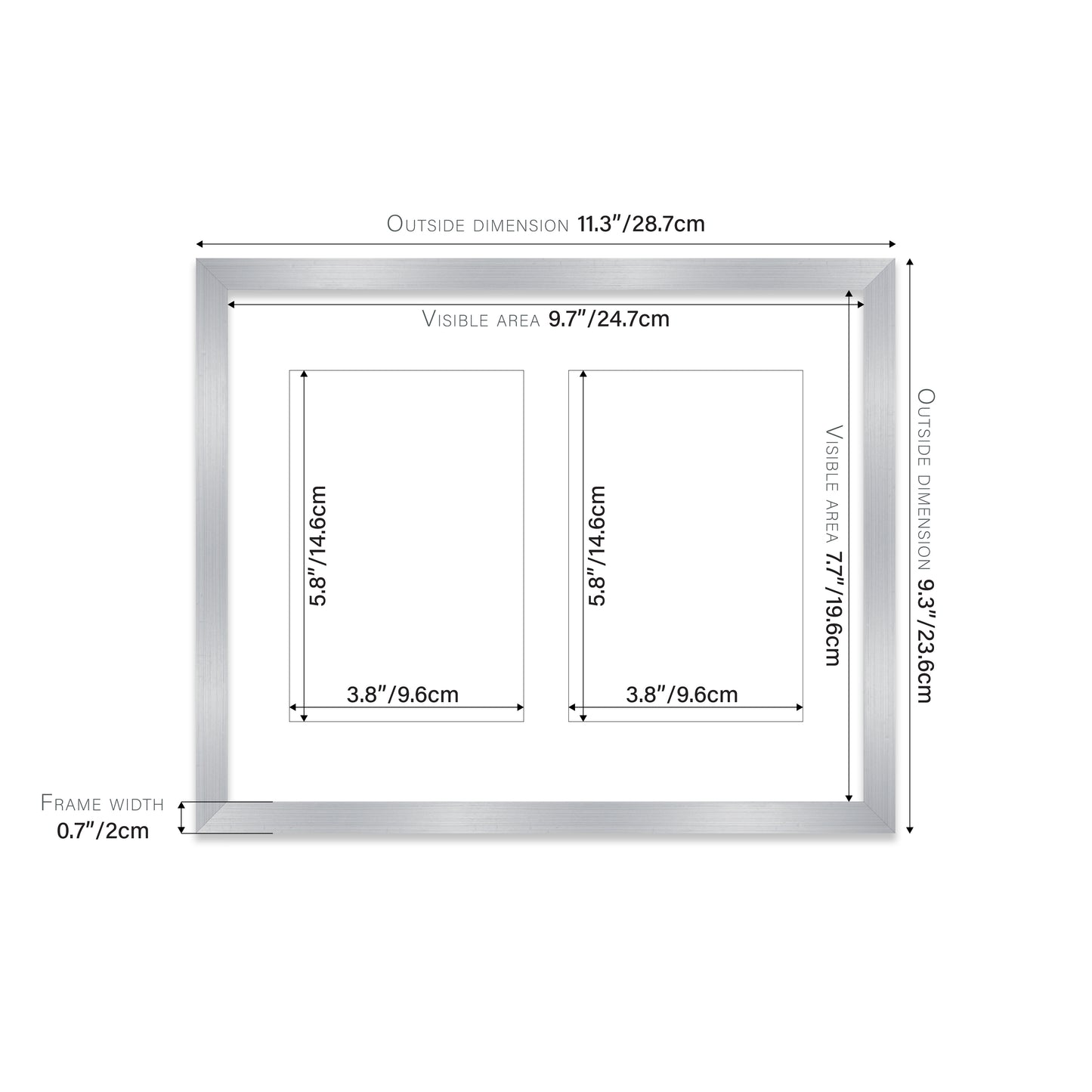 Silver Picture Frame 20mm Edge