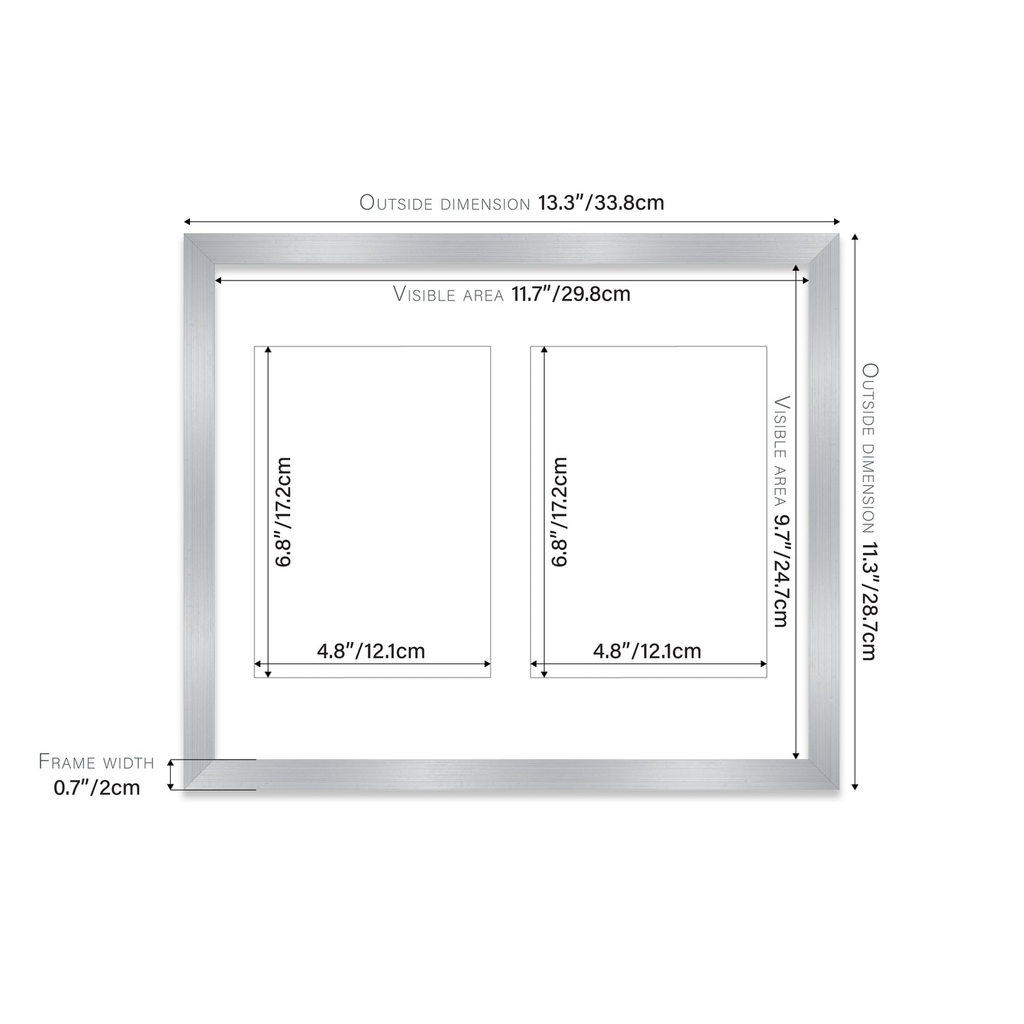 Silver Picture Frame 20mm Edge