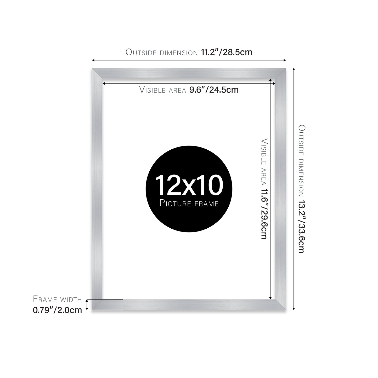 Silver 12x10" affordable wholesale frames for wall art