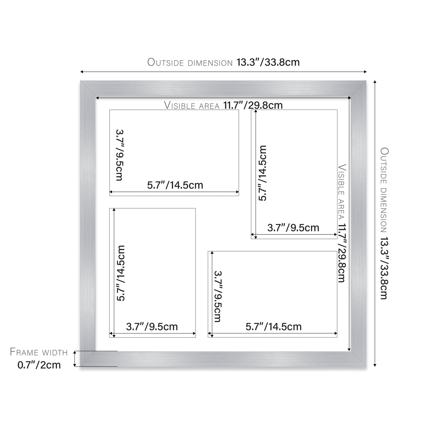 Silver Picture Frame 20mm Edge