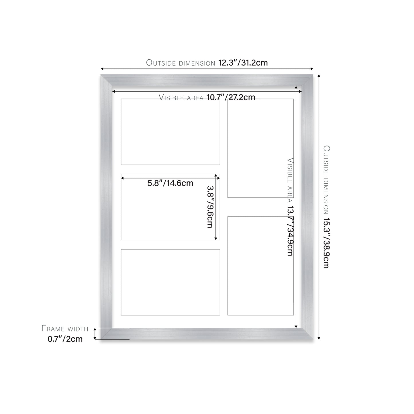 Silver Picture Frame 20mm Edge