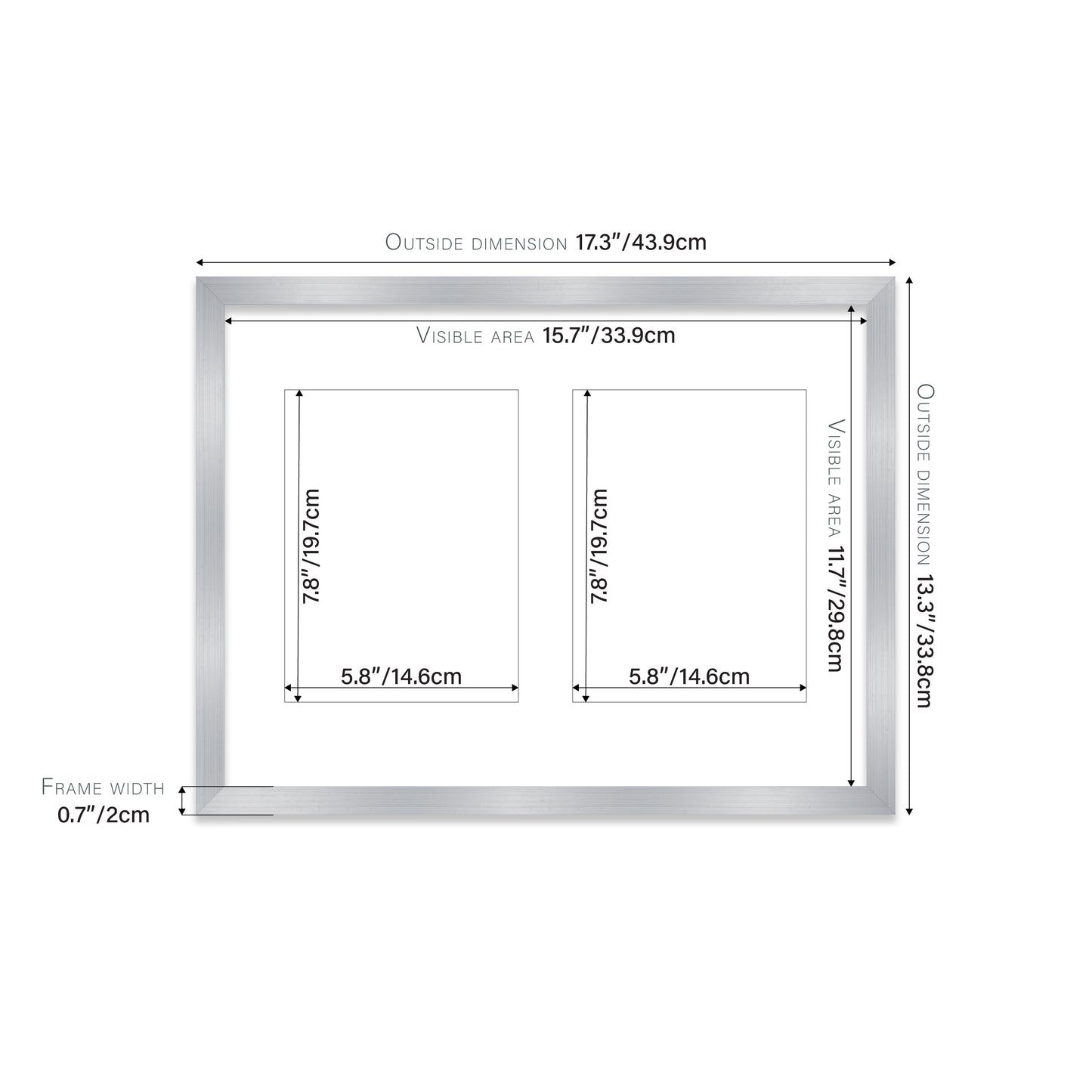 Silver Picture Frame 20mm Edge
