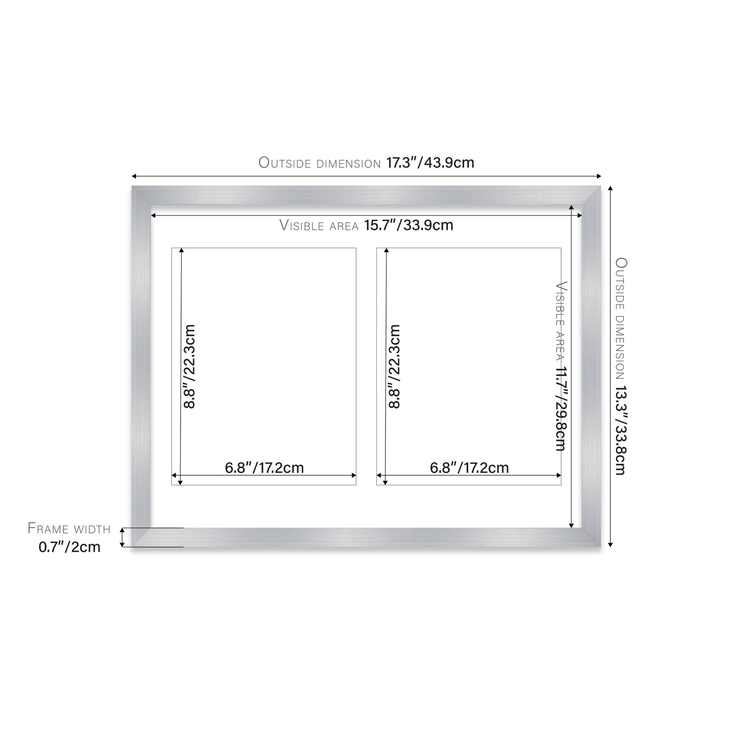 Silver Picture Frame 20mm Edge
