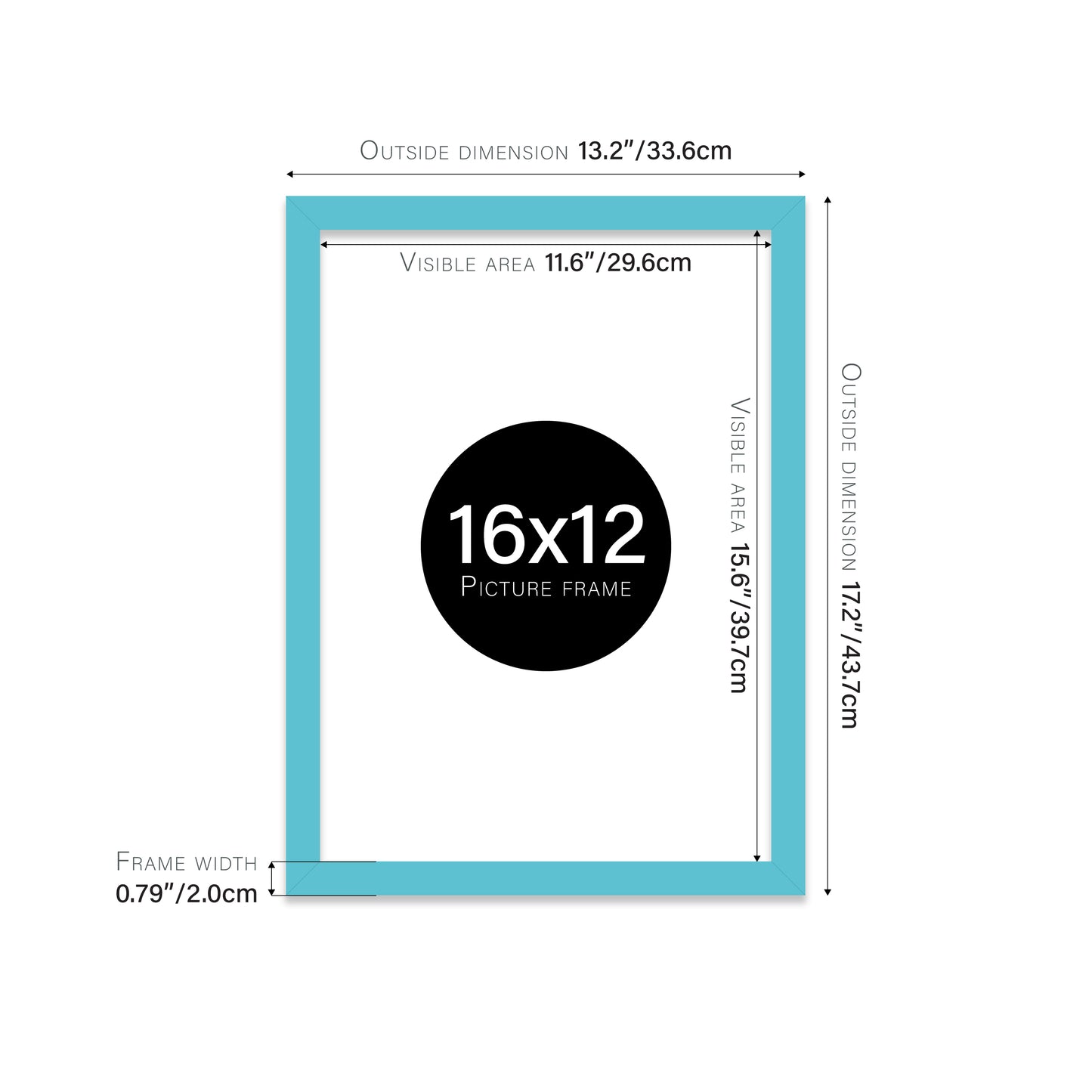 Turquoise 16x12"  wholesale picture frames