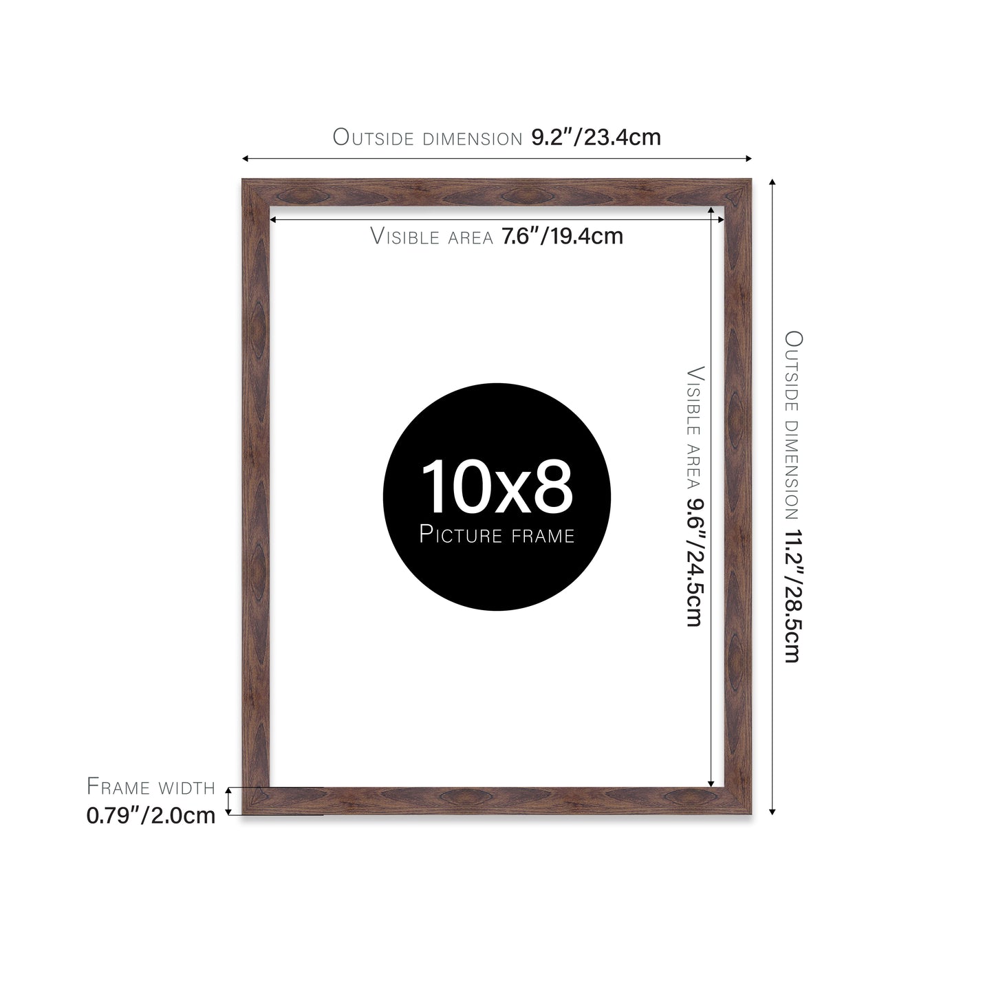 Walnut Picture Frame 20mm Edge