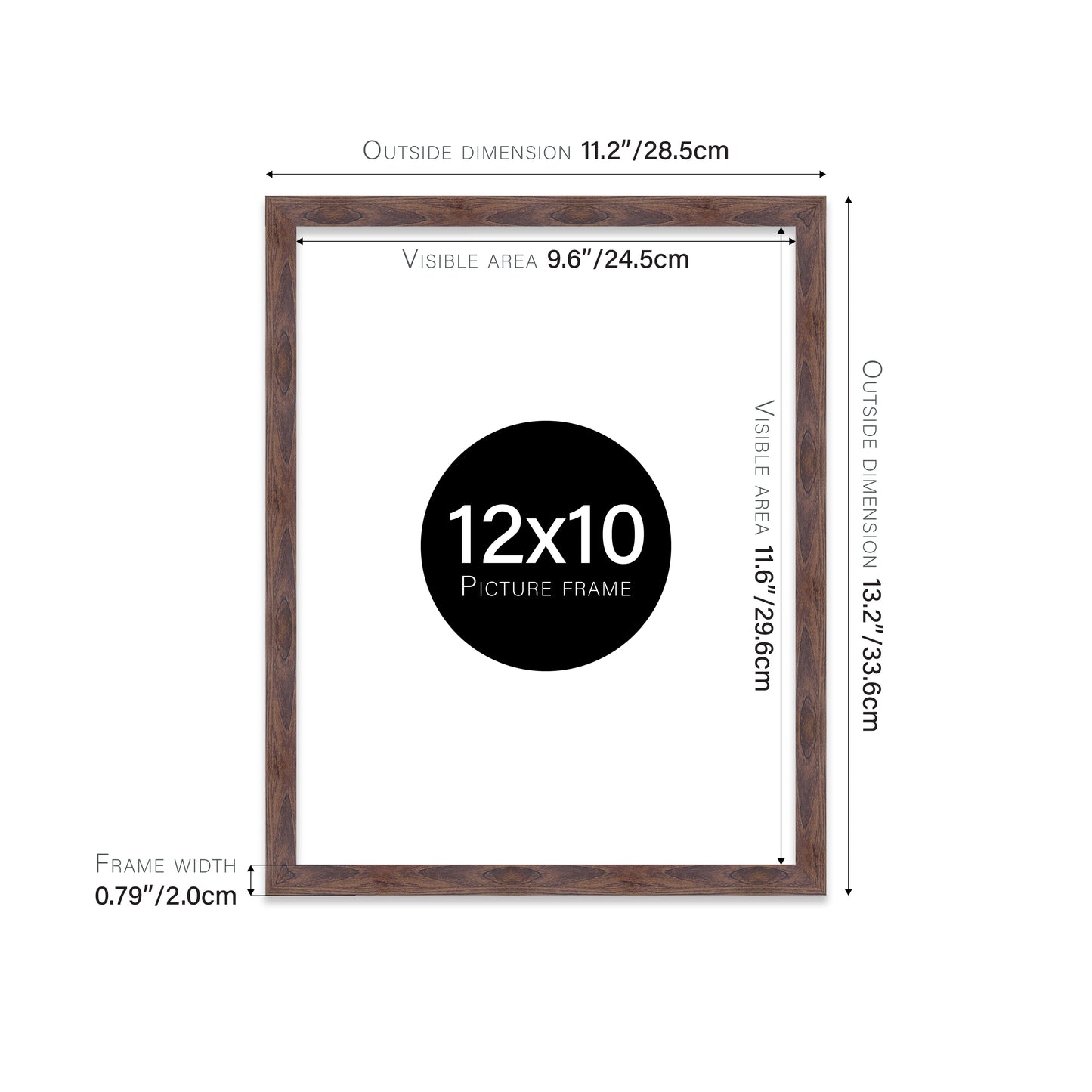 Walnut Picture Frame 20mm Edge