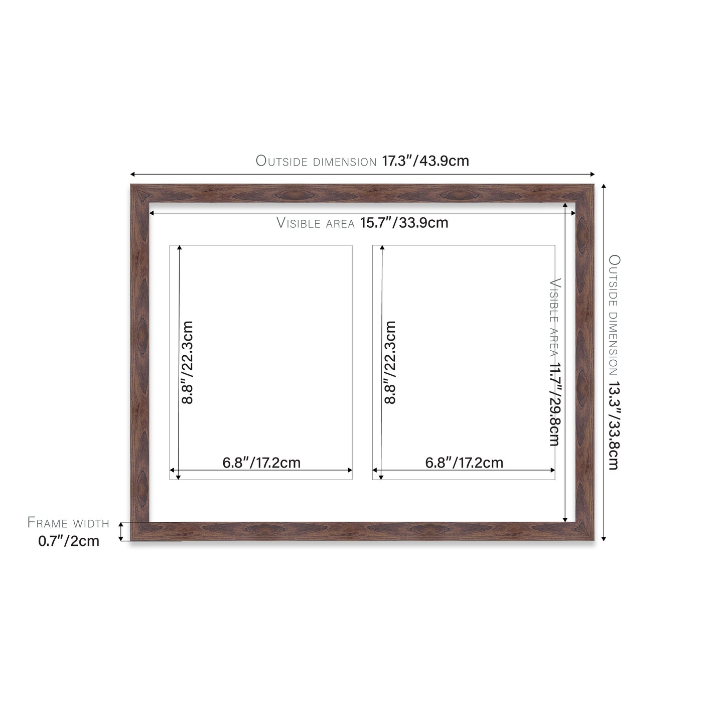 Walnut Picture Frame 20mm Edge