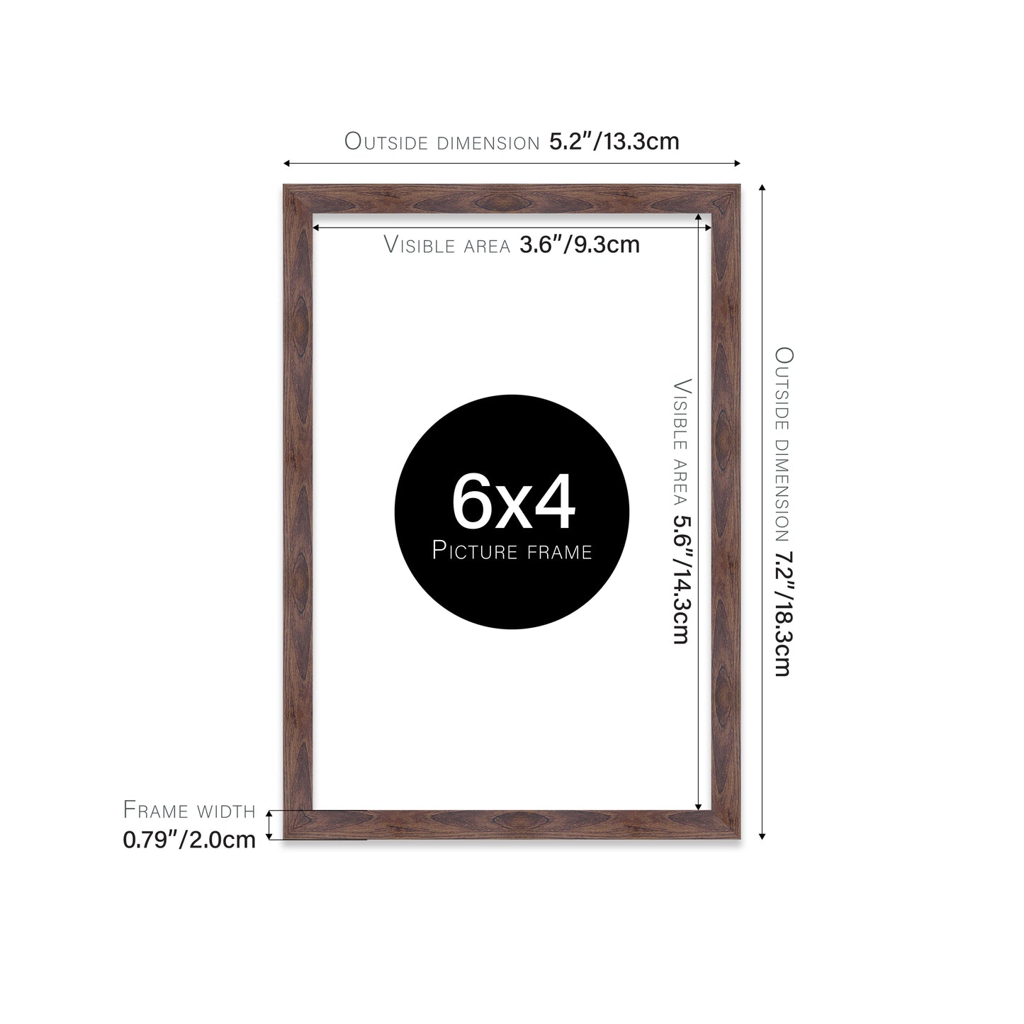 Walnut Picture Frame 20mm Edge