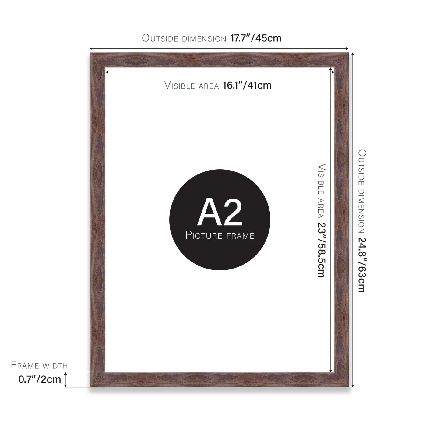 Walnut A2 Polcore frame bulk buy