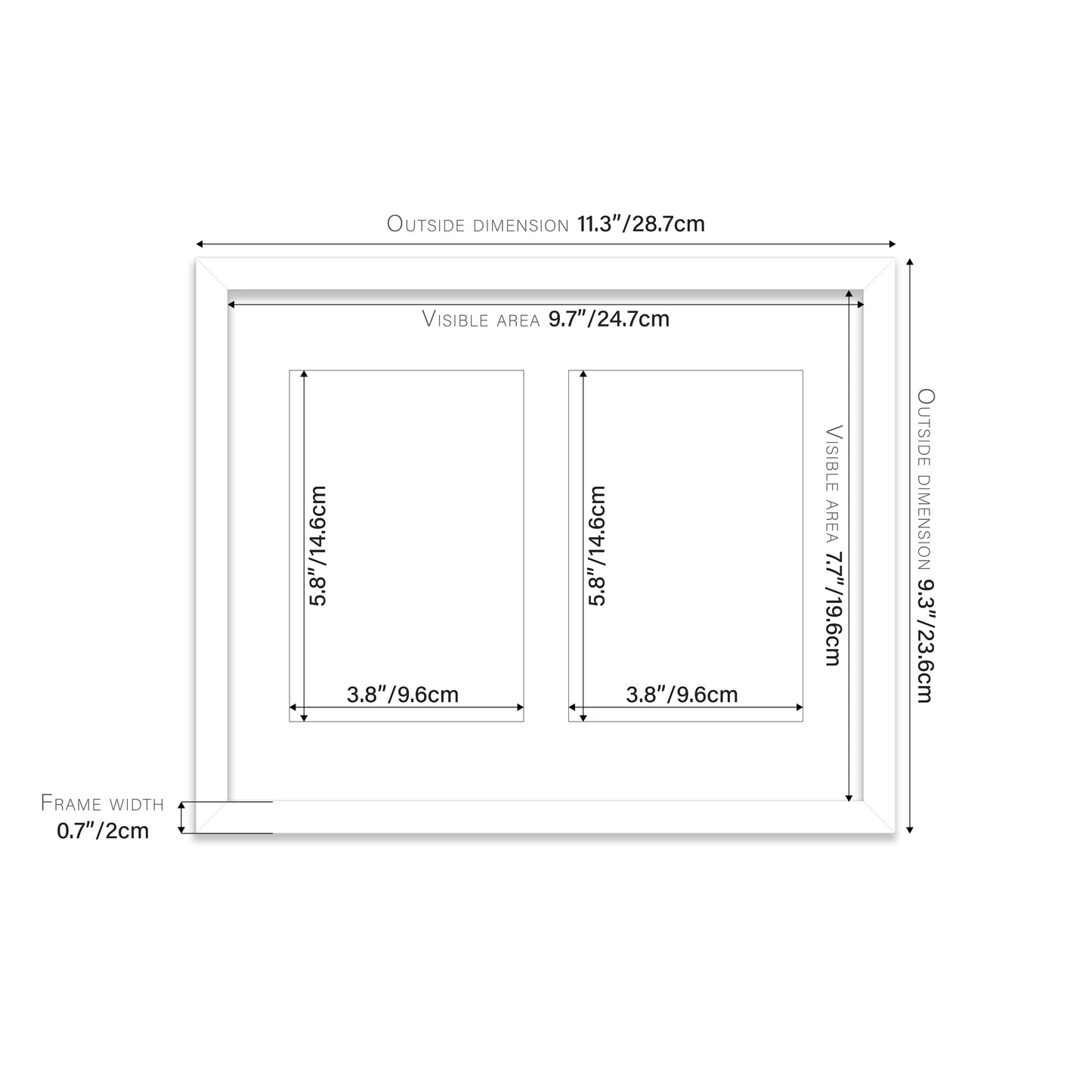 White Picture Frame 20mm Edge