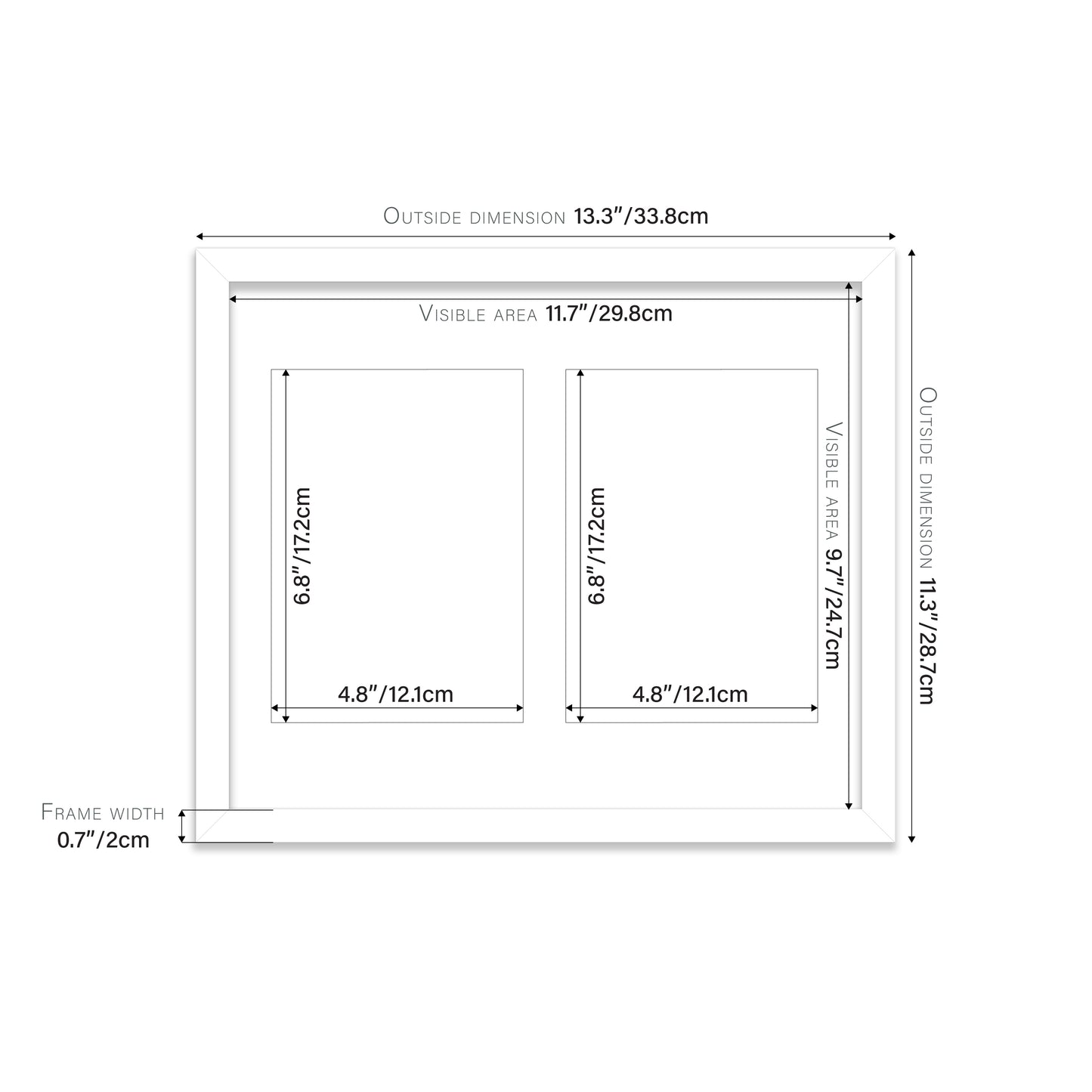 White Picture Frame 20mm Edge