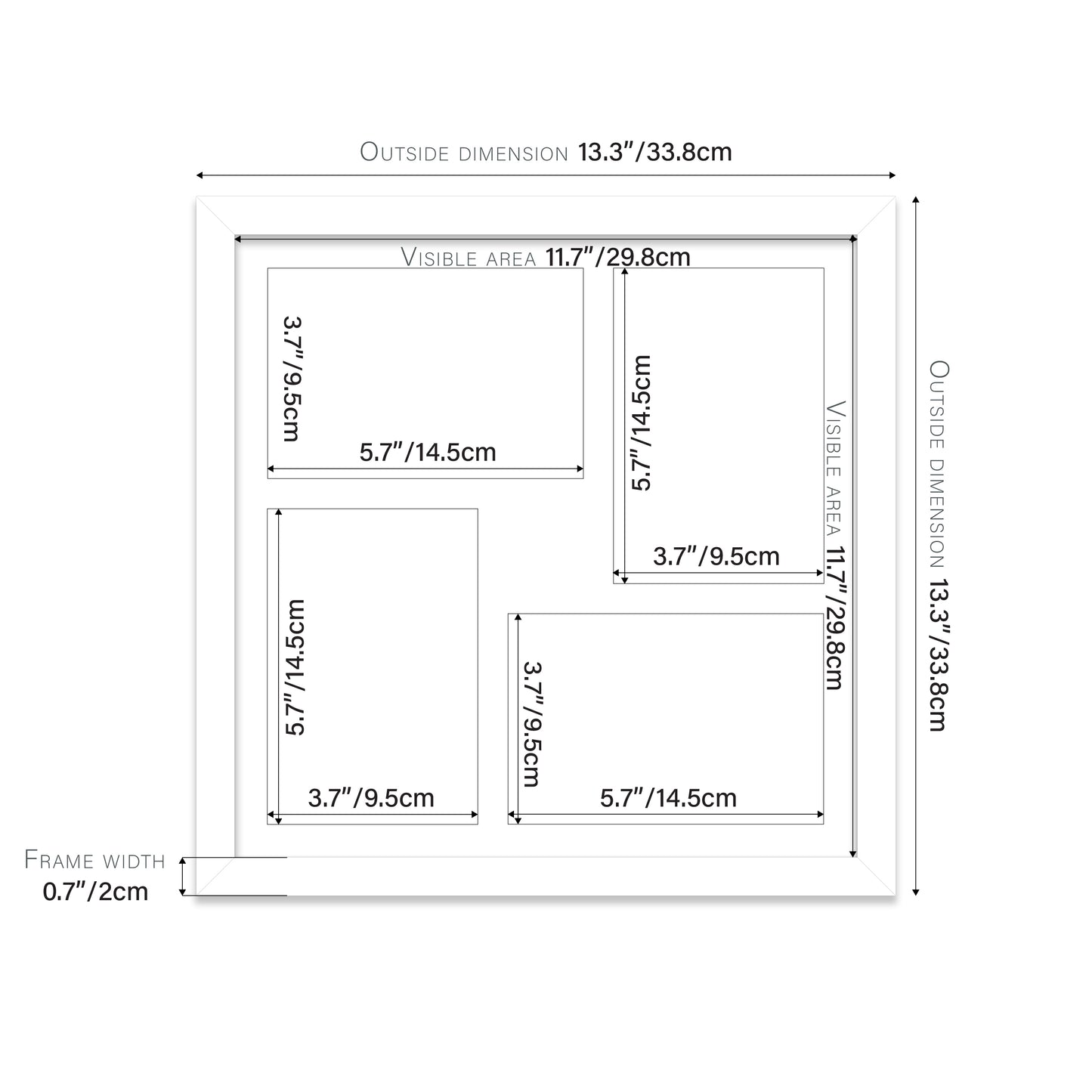 White Picture Frame 20mm Edge