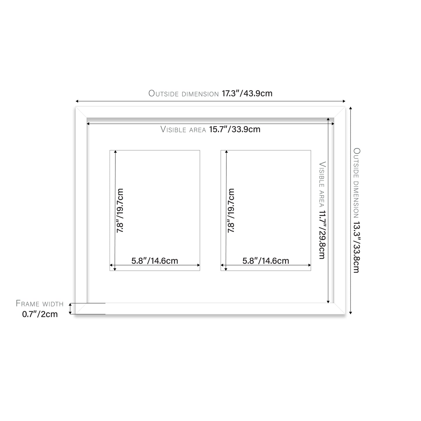White Picture Frame 20mm Edge