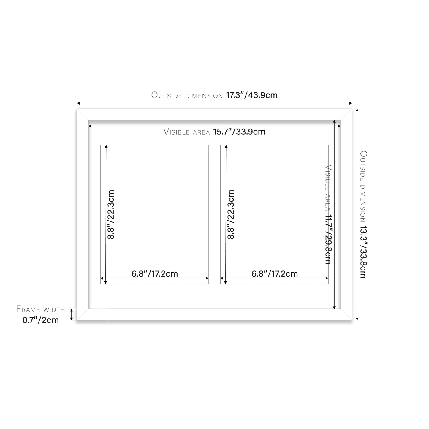 White Picture Frame 20mm Edge
