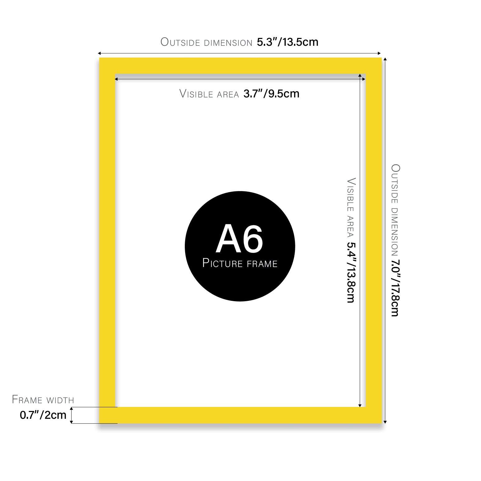 Yellow A6 Picture Frame b2b