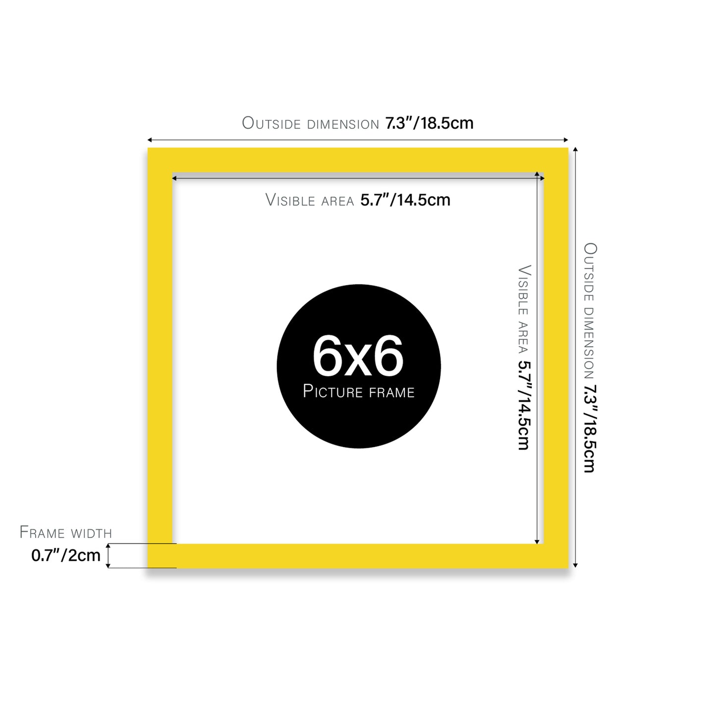Yellow 6x6" frame trade supplier