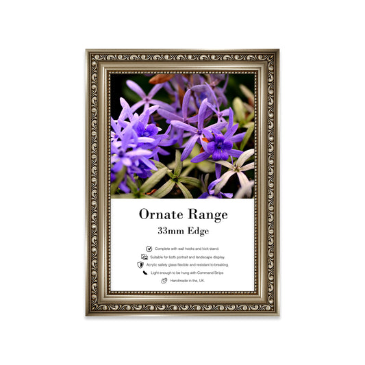 Gunmetal Ornate Picture Frame 33mm Edge