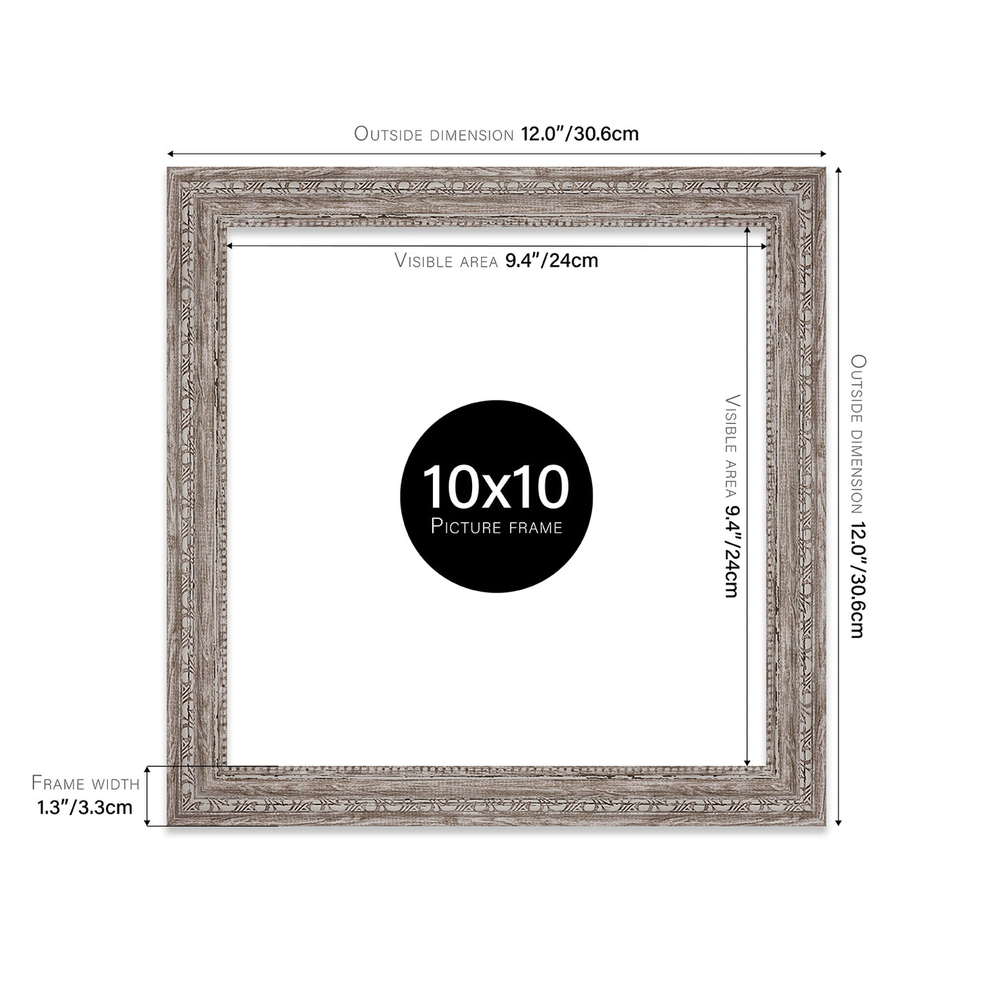 10x10 hand finished walnut frames UK wholesale