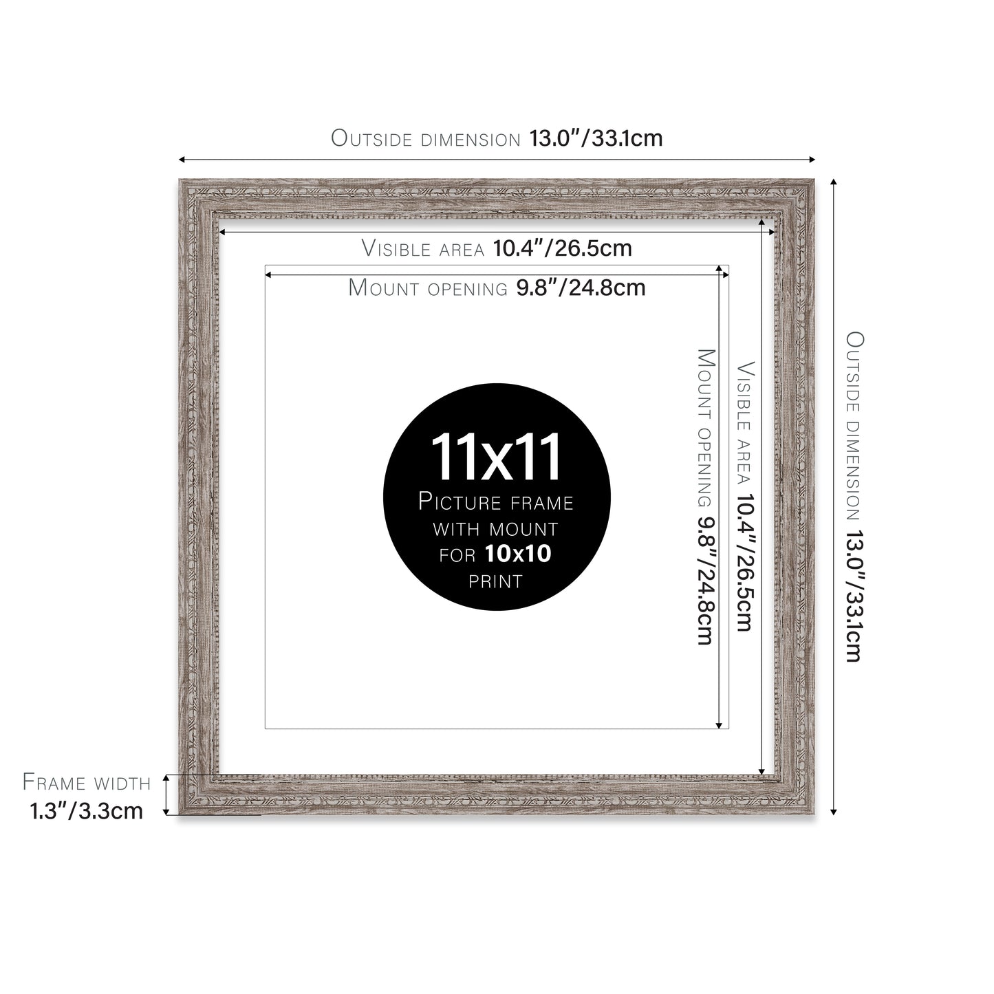 12x12 ornate wooden picture frame bulk