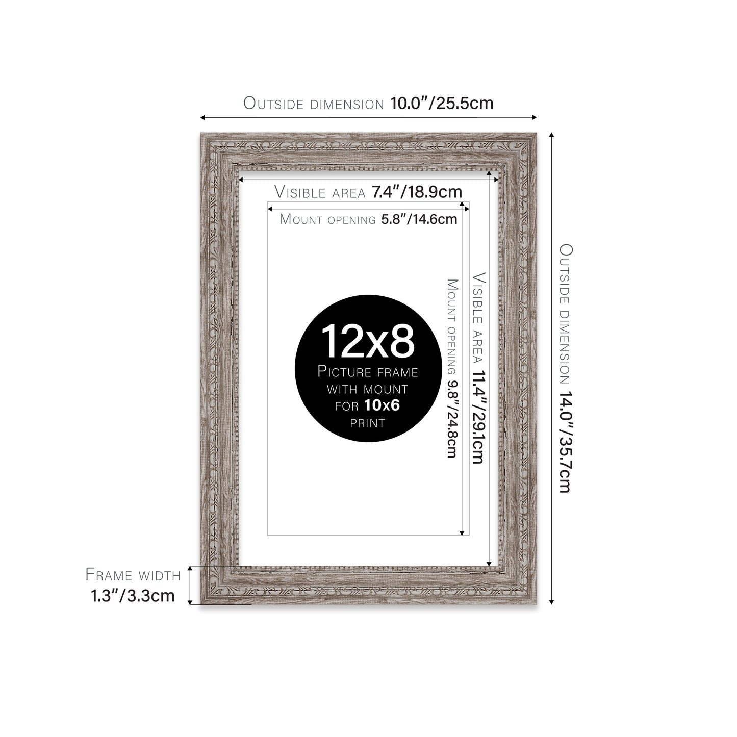 14x11 UK manufactured walnut picture frames