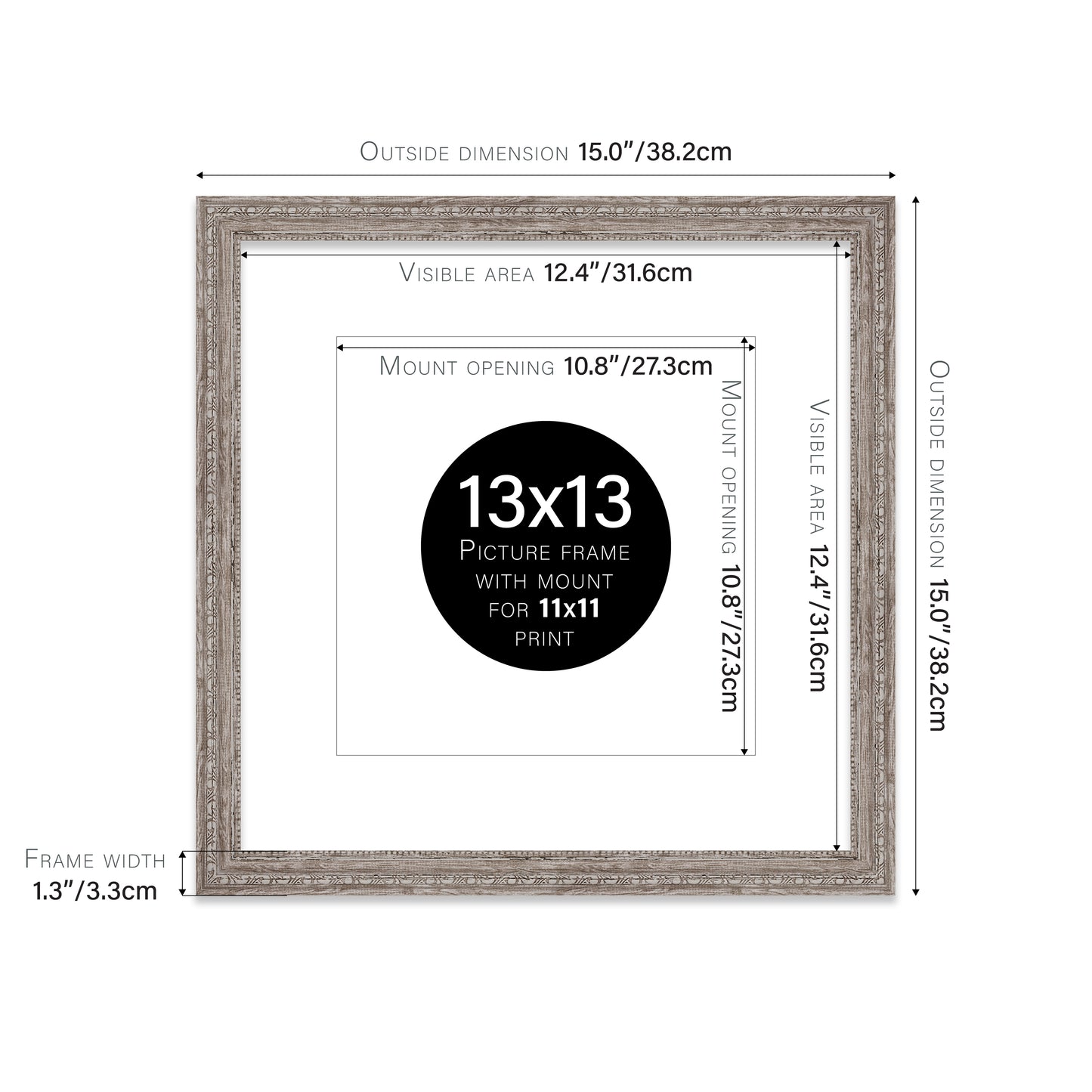 14x14 trade walnut picture frames UK made