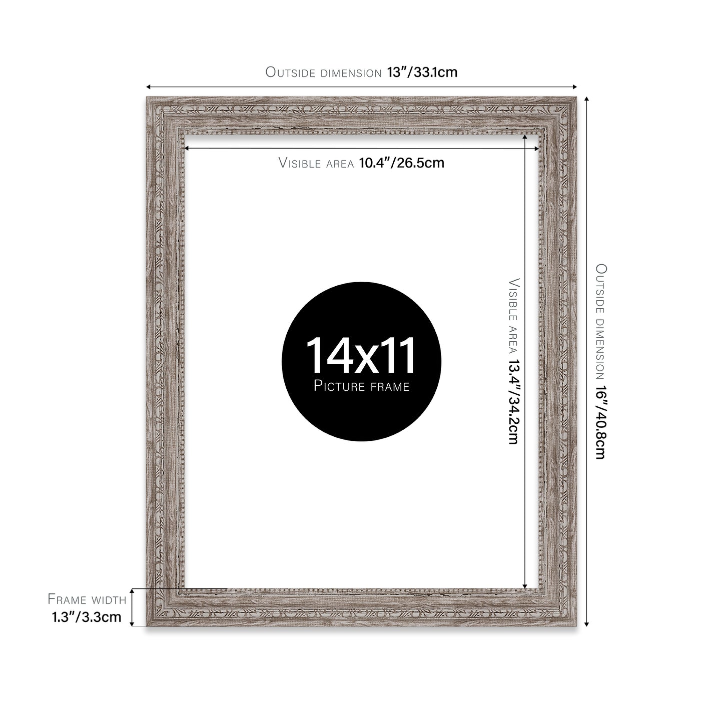 14x11 contract quality walnut picture frames UK