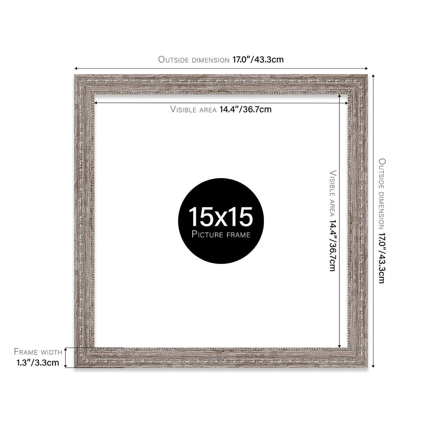 15x15 hand finished walnut frames UK wholesale