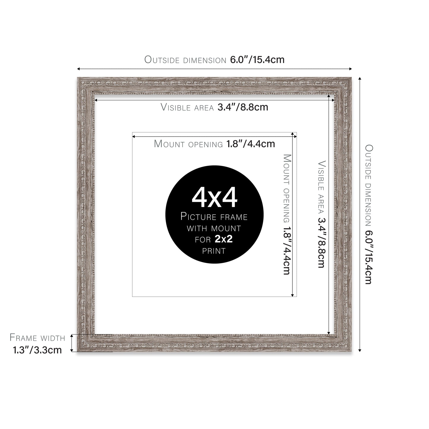 5x5 buy walnut ornate frames in bulk