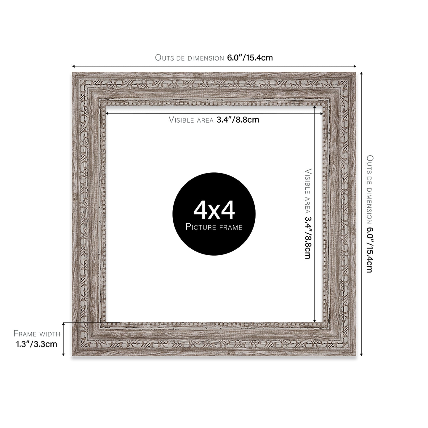 4x4 contract quality walnut picture frames UK
