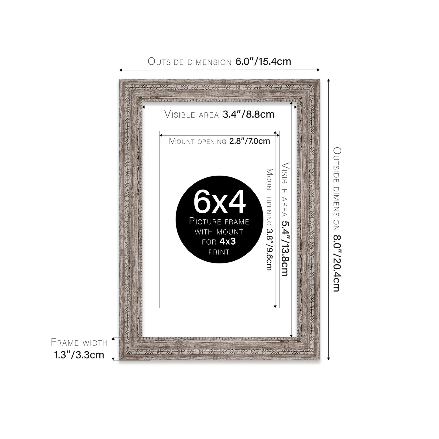 7x5 bulk ornate walnut photo frames supplier