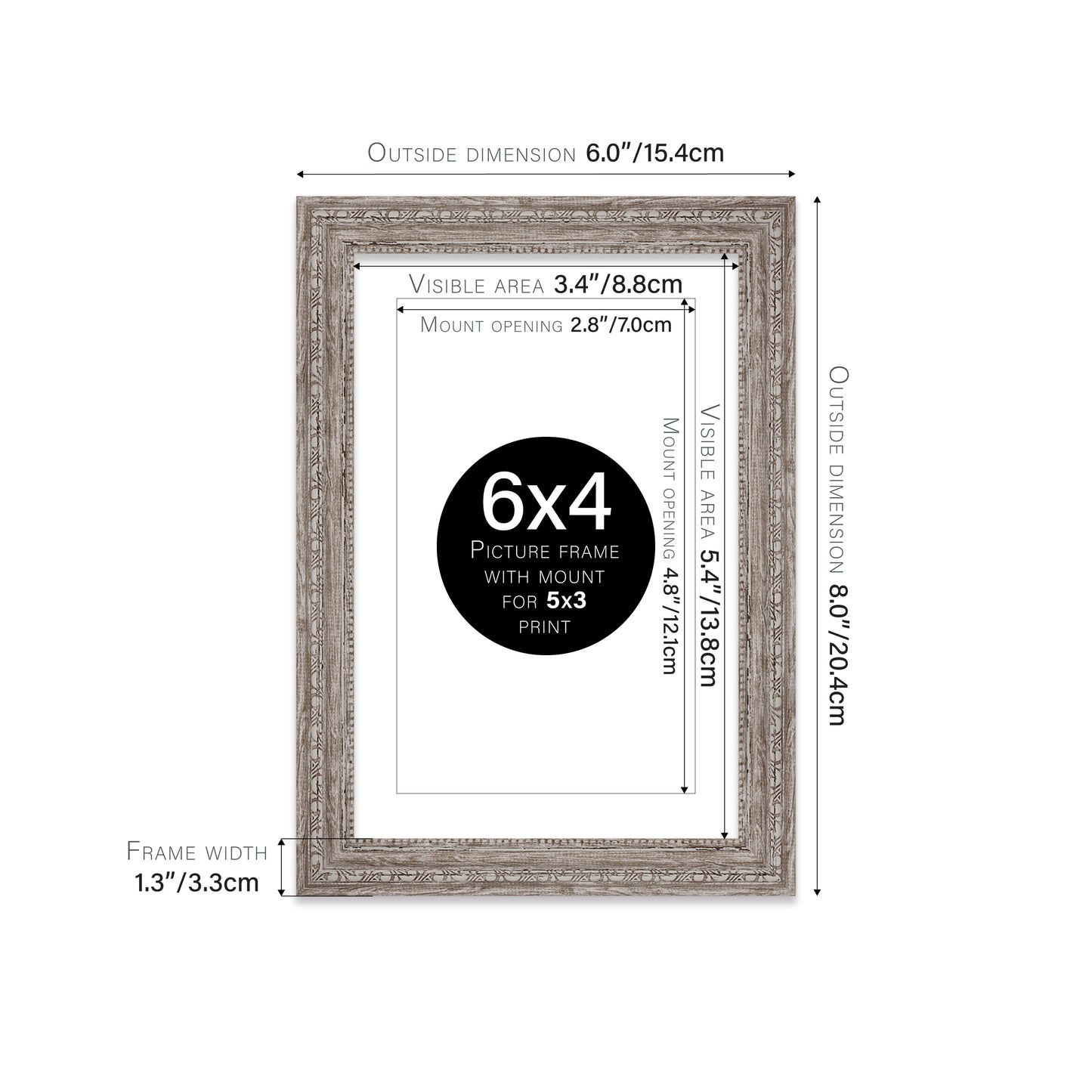 7x5 UK manufactured walnut picture frames