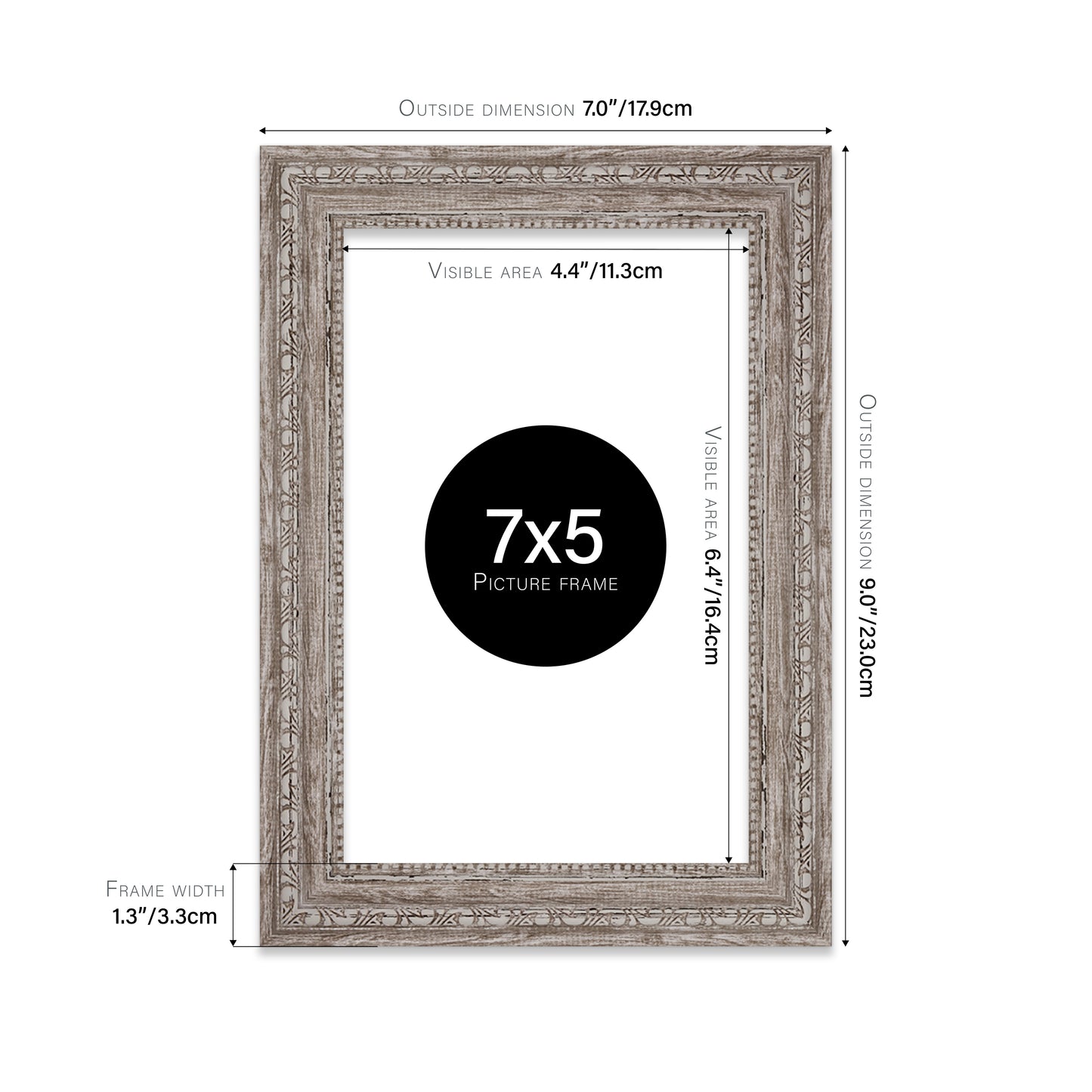 7x5 contract quality walnut picture frames UK