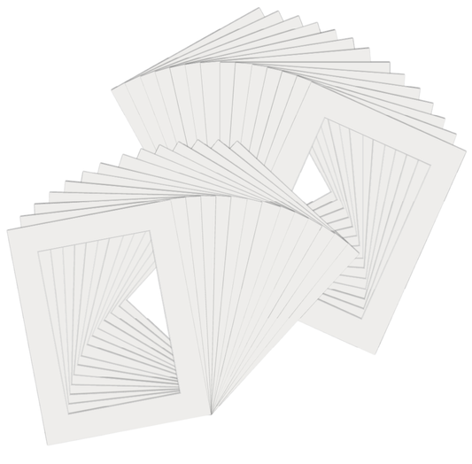 White Picture Mounts for Photo Frames – All Sizes Available – Acid-Free, UK Made